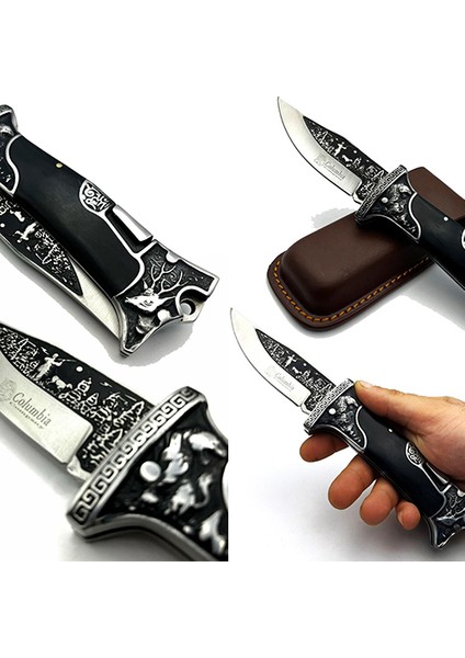 Kişiye Özel Isimli Columbia A3188-B 23 Isim Baskılı Columbia Geyikli Çakı fiyatları