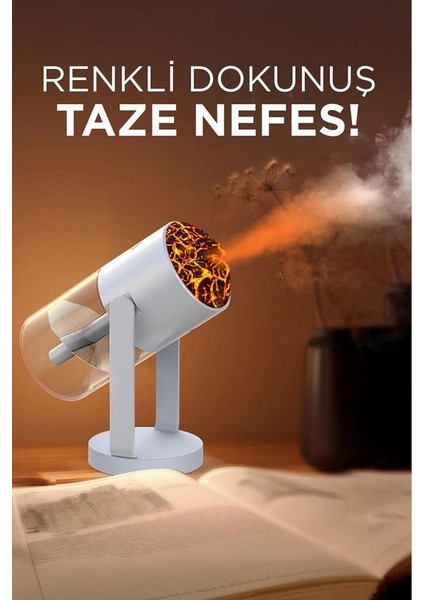 Alev Lav Humidifier Hava Nemlendirici 3D Simülasyon Buhar Makinesi