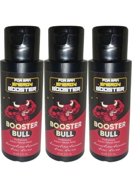 Booster Bull 3 Adet Erkeklere Özel Kremi 60 ml - 3 Adet 60 ml LSMYN121