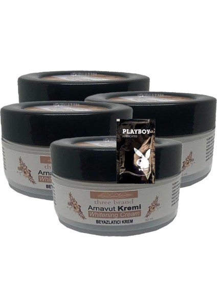 Arnavut Kremi 4X50 ml Cilt Renk Açıcı Masaj Bakım Kremi 1 Adet Jel ile
