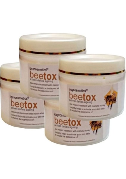 Ipsycosmetics Beetox Doğal Arı Özü - Yüz Cilt Dekolte Boyun Kremi 100 ml x 4 Adet