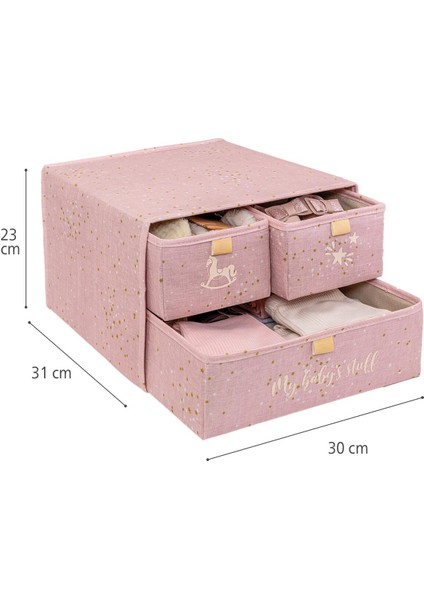 3 Bölmeli Pembe Çekmeceli Bebek Dolabı, Şık ve Kullanışlı Tasarım modelleri