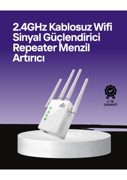 Wps Destekli 2.4ghz + 5ghz Wifi Sinyal Güçlendirici