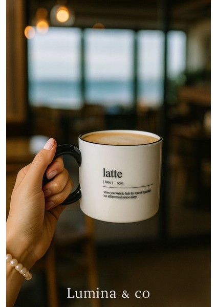 Latte – Cappuccino – Coffee Yazılı 3’lü Porselen Kupa Takımı fırsatları