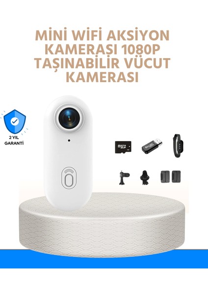 Suya ve Darbeye Dayanıklı Kompakt Spor Kamera 1080P