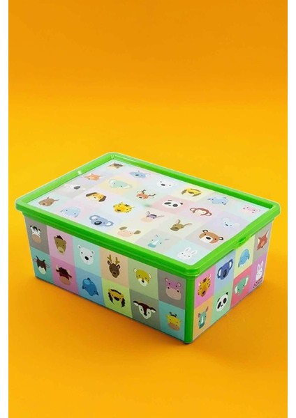 Renkli 10 Litre Saklama Kutusu, Çocuklar Için Güvenli ve Pratik Organizer
