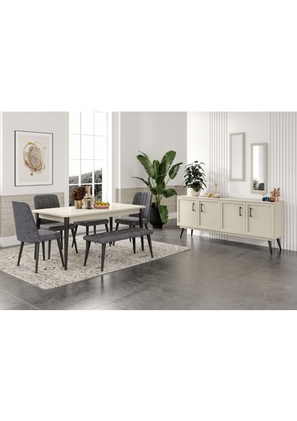 Pita Beige Yemek Odası Takımı