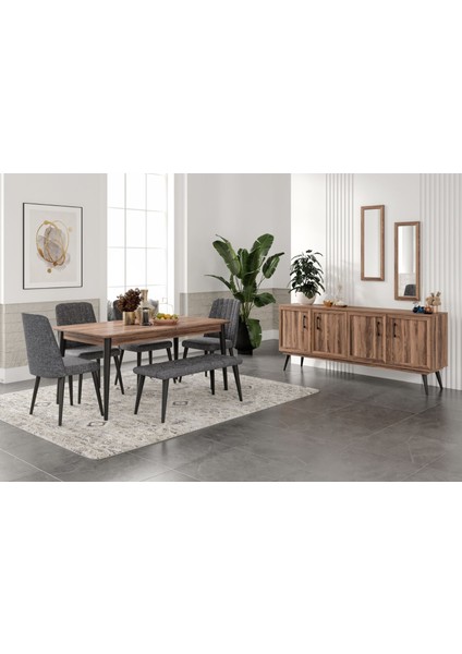 Pita Brown Yemek Odası Takımı