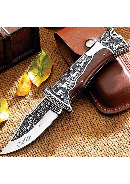 Kişiye Özel Isimli Columbia A3189-C 23 cm Isim Baskılı Columbia Baba Çakı Fayton
