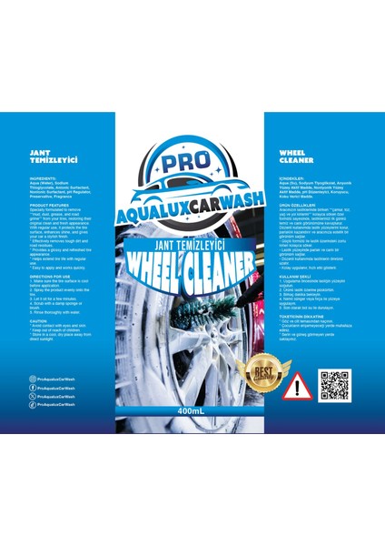 Proaqualuxcarwash Cilalı Beyaz Köpük - Jant Temizleyici