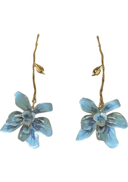 Sallantılı Çiçek Küpe