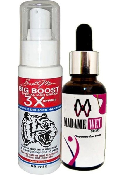 Bigboost Erkeğe 3xeffect Krem 50 ml + Yanında 1 Şişe Madamewet Canlandırıcı Içecek