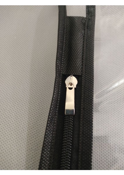 Uzun Boy Elbise Koruyucu Kılıf, Şeffaf Pencere, 64X160 Cm, Siyah