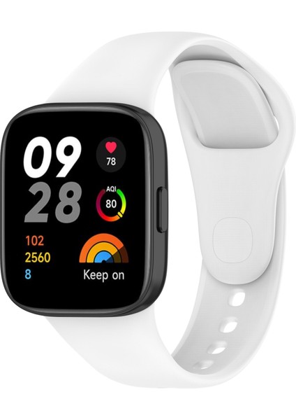 Xiaomi Redmi Watch 3 Uyumlu Krd-81 Uyumlu Kordon Ecrz - Beyaz
