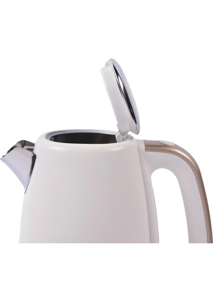 Worldwide Gem Pearl 1.7 Litre Vanilya Krem Rengi Gold Modern Su Isıtıcı fırsatları