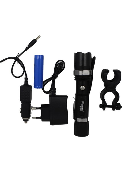 Zoomlu Şarjlı El Feneri En Uygun Fiyata WT-038