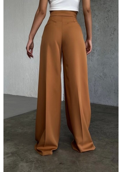 Üç Düğme Detayli Palazzo Pantolon fiyatları