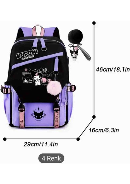 Kuromi Buyuk Boy Çocuk Okul Çantası modelleri