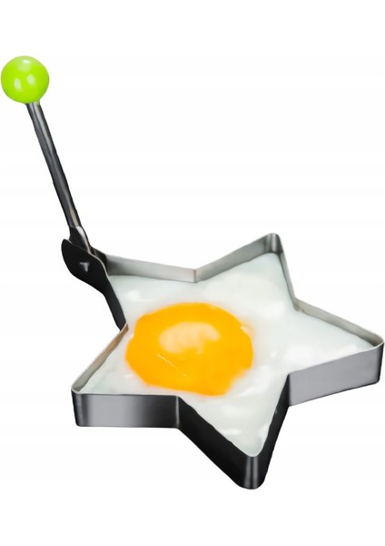 Metalik Yıldız Şeklinde Metal Omlet Yumurta ve Krep Kalıpları