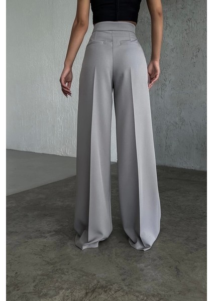 Üç Düğme Detayli Palazzo Pantolon fiyatları