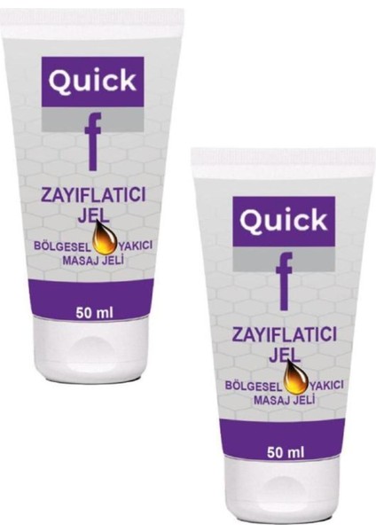 Quick Gel Vücut Bölgesel Incelme Bakım ve Masaj Jeli 50 ml x 2 Adet