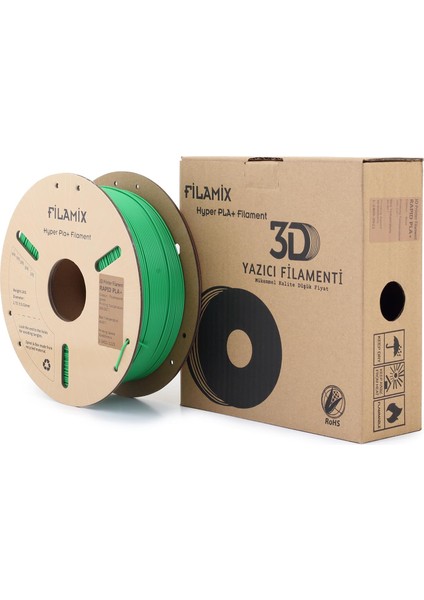 Yüksek Hızlı Hyper Pla+ Filament 1.75MM 1kg-Floresan Yeşil