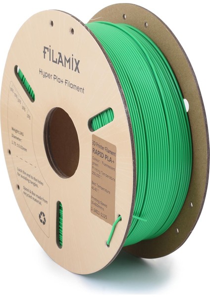 Yüksek Hızlı Hyper Pla+ Filament 1.75MM 1kg-Floresan Yeşil fiyatları