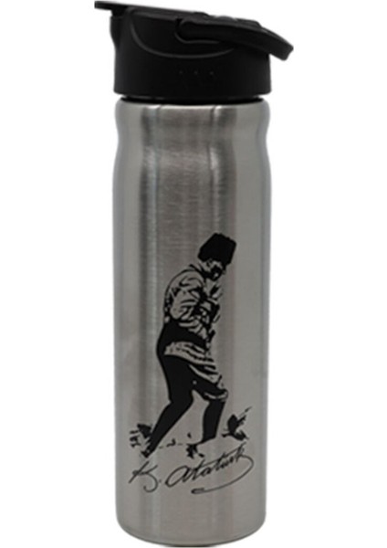 Atatürk Baskılı Çelik Matara 500 ml