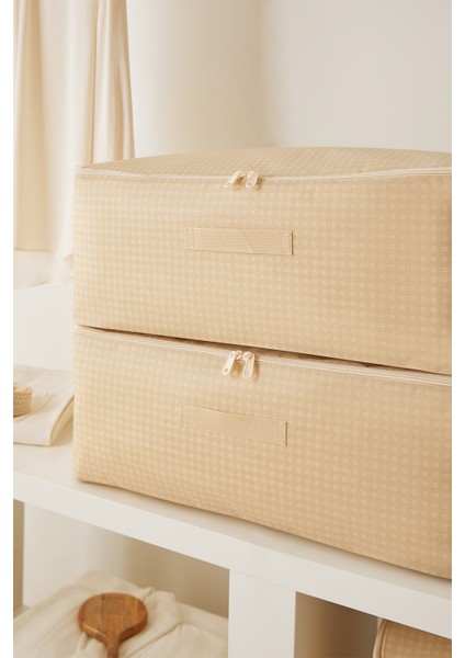 Bej Pötikare Baza Altı Valiz Düzenleyici Hurç, 52X28X21, 4 Adet fiyatları