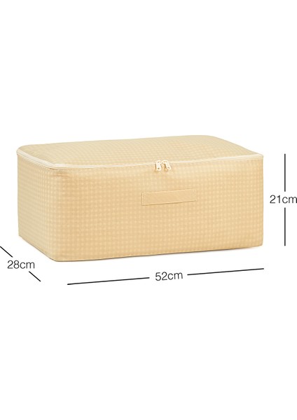 Bej Pötikare Baza Altı Valiz Düzenleyici Hurç, 52X28X21, 4 Adet indirimleri