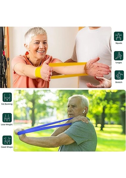 Profesyonel 5'li Latex Aerobik Band 5 Farklı Direnç Bandı Özel Çantalı Squat Çalışma Lastiği modelleri