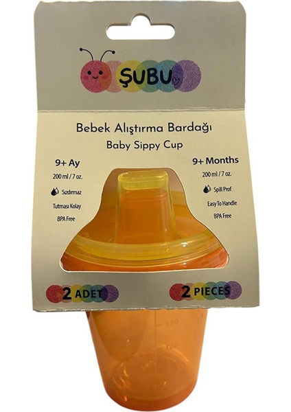 Şubu Baby Alıştırma Bardağı Pembe 2'li 200 ml
