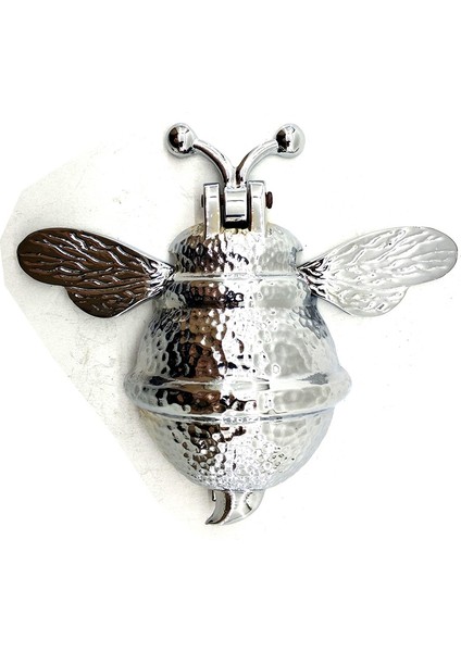 Antika Tarz Dekoratif Pirinç Arı Kapı Tokmağı, Taktak - Büyük, 163X150MM, Nikel