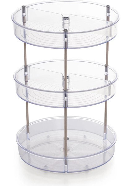 Şeffaf Üç Katlı Döner Çok Amaçlı Düzenleyici, Banyo ve Mutfak Için Ideal modelleri