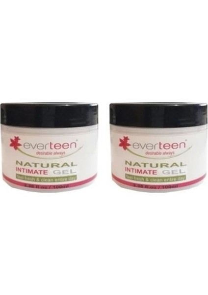 Everteen Natural Intimate Gel Kadınlara Özel Genital Bölge Temizleme Jeli 100ML 2 Adet