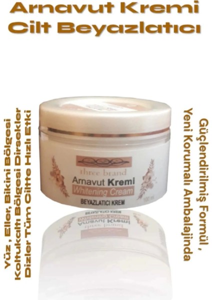 Whitening Cream Arnavut Kremi ,aklık, Beyazlatıcı Krem 100 ml x 3 Adet