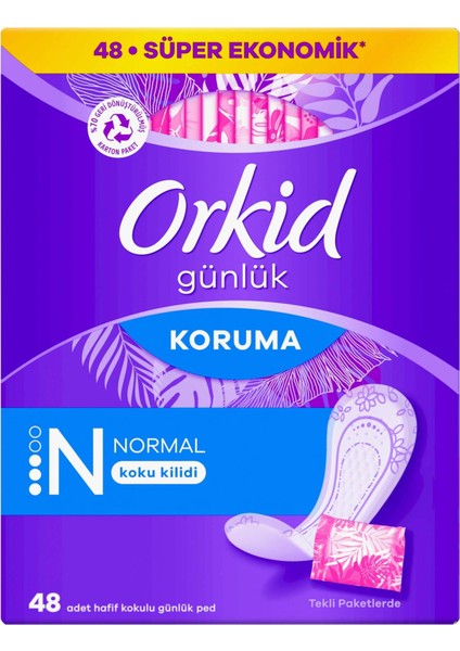 Günlük Koruma Çanta Paket Süper Ekonomik Normal 48'li