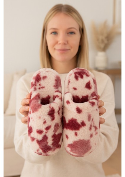 Kışlık ModaFrato Kadın Ev Terliği Kauçuk Ses Yapmaz Taban ile Rahat ve Şık Tasarım