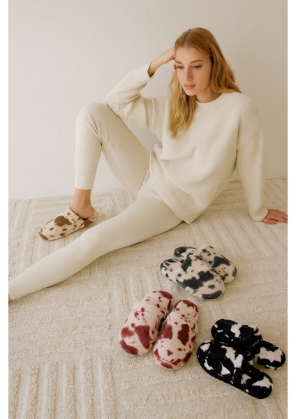 Kışlık ModaFrato Kadın Ev Terliği Kauçuk Ses Yapmaz Taban ile Rahat ve Şık Tasarım fiyatları