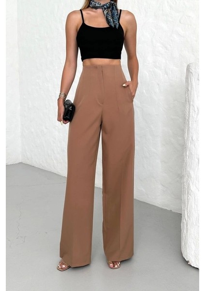 Yüksek Bel Pensli̇ Palazzo Pantolon modelleri