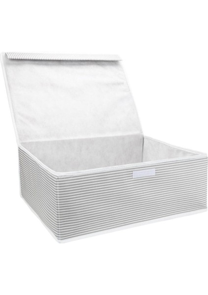 Çok Amaçlı Kapaklı Düzenleyici Kutu 50X40X19 cm Gri