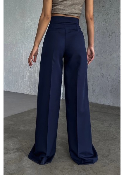 Üç Düğme Detayli Palazzo Pantolon fiyatları