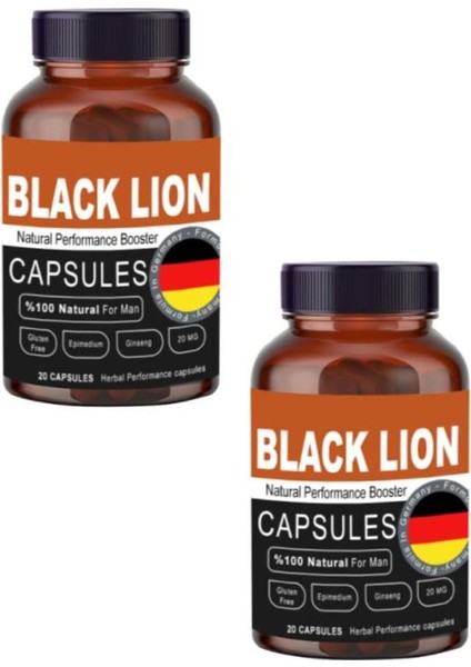 Black Lion Men Booster Erkeklere Özel Bölge Sertlik Takviyesi 20'li x 2 Adet
