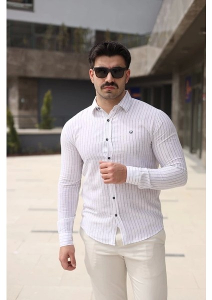 Erkek Çizgi Desenli Gömlek fırsatları