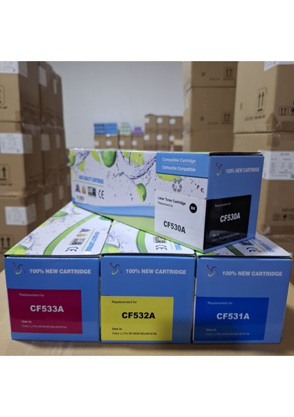 CF530-205A 1 Tkm. 4 Renk Yüksek Kalite Toner Kartuşu