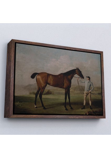 Çerçeveli Kanvas Tablo, George Stubbs Uzun Bacaklı At ve Jokeyi-Molly Long-Legs With Her JOCKEY-7012 fiyatları