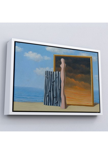 Çerçeveli Dekoratif Kanvas Tablo, René Magritte - Deniz Kıyısında Kompozisyon TABLOSU-7063 fırsatları