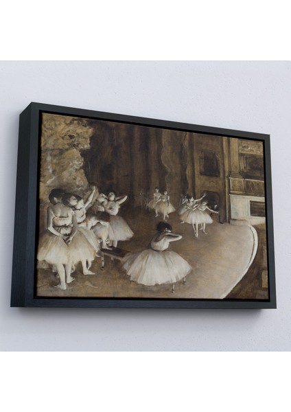 Çerçeveli Dekoratif Kanvas Tablo, Edgar Degas - Sahnede Bale Prova TABLOSU-7053 modelleri