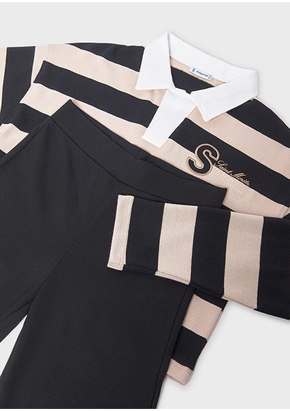 Kız Çocuk Polo Tişört ve Pantolon Takım 7584 modelleri