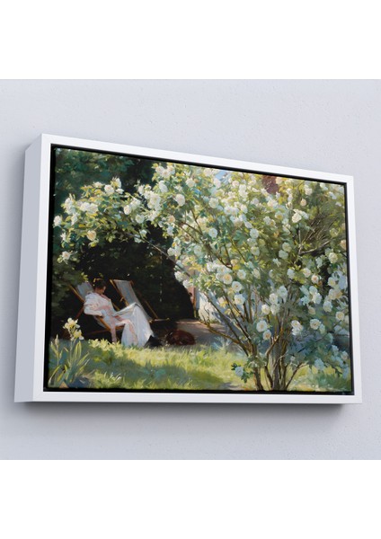 Çerçeveli Dekoratif Kanvas Tablo, Severin Kroyer Güller Bahçesi TABLOSU-7029 fırsatları